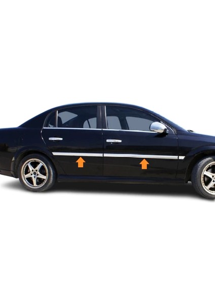Opel Vectra-C Uyumlu 2002-2008 Krom Yan Kapı Çıtası 4 Parça Paslanmaz Çelik