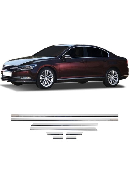 Volkswagen Passat B8.5 2019> Yan Kapı Çıtası 8 Prç. P.çelik