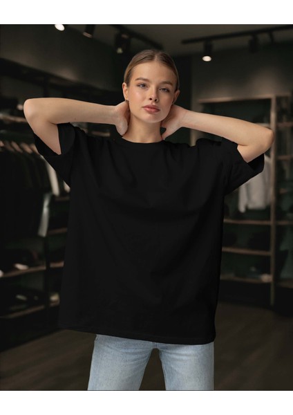 Basic Boxy Oversize Düz Unisex Tişört – Premium Kalite - Yüksek Gramaj %100 Pamuk