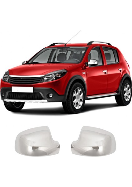 Dacia Sandero Stepway Uyumlu 2012-2020 Ayna Kapağı 2 Parça Abs Krom Kaplama