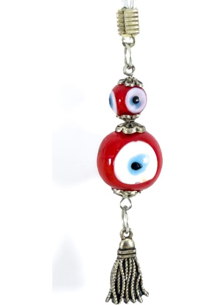 Metal Püsküllü El Yapımı Cam Nazar Boncuk Araba Dikiz Ayna Süsü fiyatları