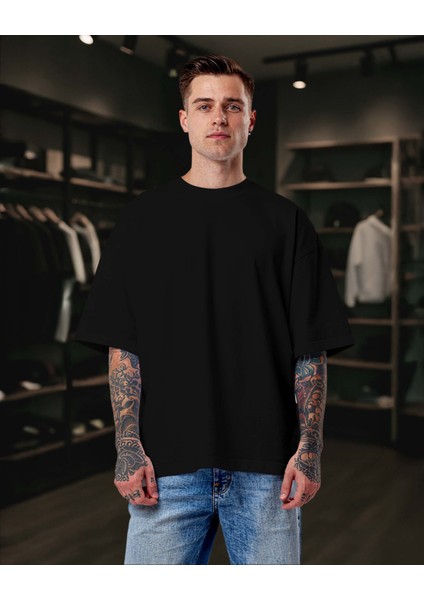 Basic Boxy Oversize Düz Unisex Tişört – Premium Kalite - Yüksek Gramaj %100 Pamuk