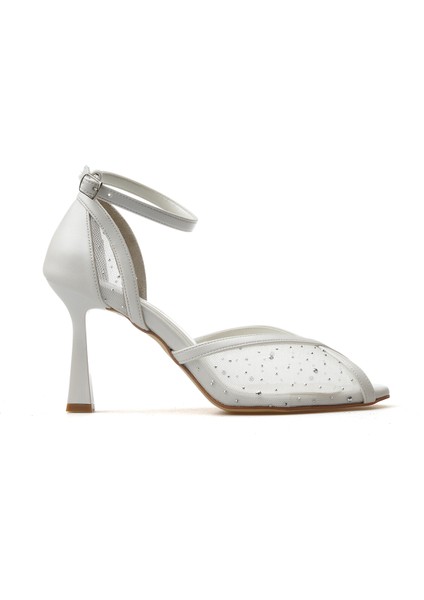 Kadın Taş Detaylı Ince Topuklu Ayakkabı 25Y YKŞK-8506 Z