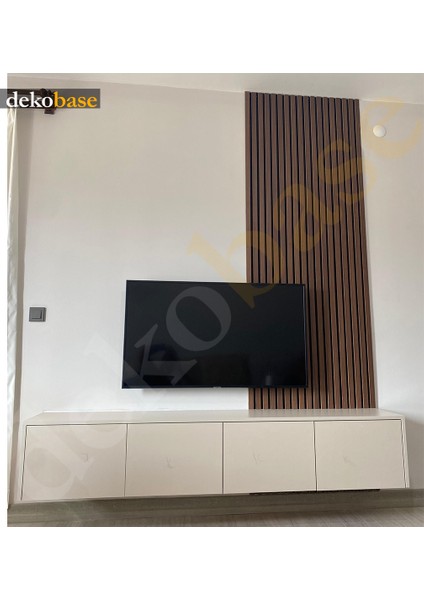Ceviz (2 Adet) 60X240CM Yeni Nesil Akustik Ahşap Duvar Paneli fiyatları