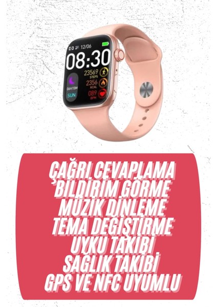 Akıllı Saat Bluetooth Bağlantılı Bluetooth Arama ve Sosyal Medya Bildirim Destekli