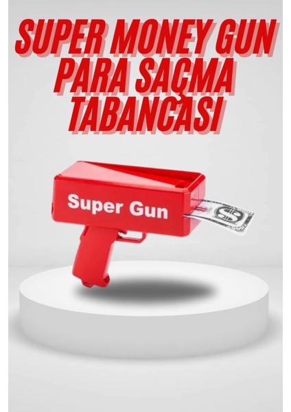 Para Saçma Tabancası Kırmızı Para Fırlatma Oyuncağı Parti Eğlencesi