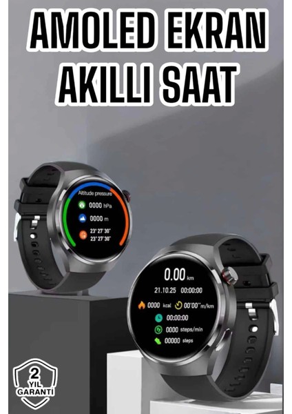 Akıllı Saat Bluetooth Bağlantılı Amoled Ekran Uyku ve Sağlık Takibi