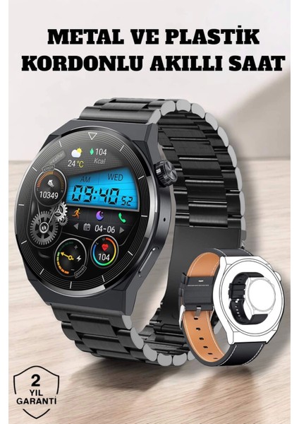 Akıllı Saat Sağlık ve Fitness Takibi Bluetooth Bağlantılı Dokunmatik Ekran