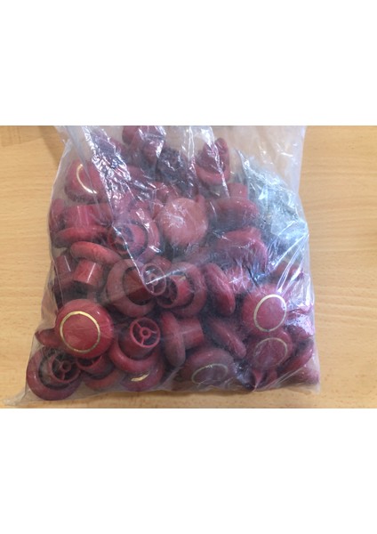 Plastik Düğme Kulp Kırmızı 80 Adet fiyatları