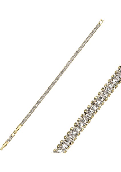 4mm 14K Rengi Baget Bileklik Kadınlar İçin Şık Tasarım ve Zarafet