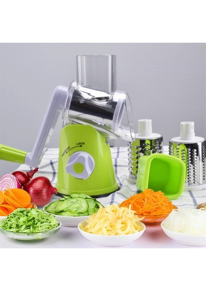 Tutma Kollu Çevirmeli Pratik Rulo Rende Drum Grater (336336)