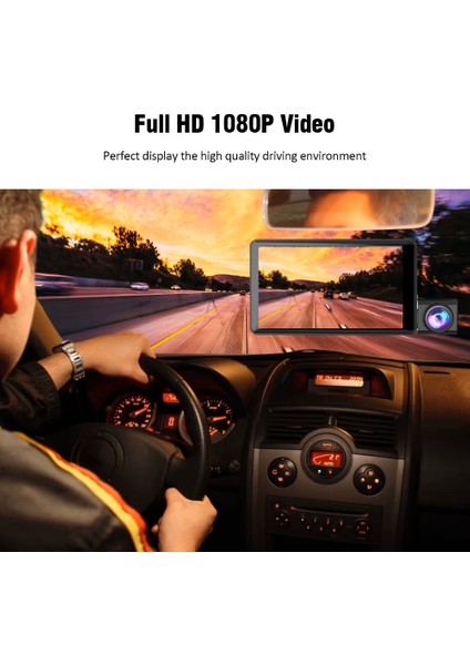 1296P Full Hd 3 Kameralı Hafıza Kartına Kayıtlı Hareket Algılamalı Araç Kamerası. modelleri