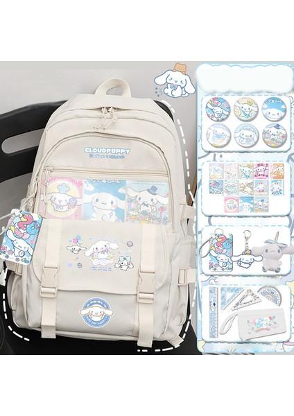 Tarçın Köpek Okul Çantası Kız Ilkokul Öğrencisi Sevimli Büyük Kulaklı Köpek Sırt Çantası (Yurt Dışından)