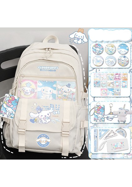 Tarçın köpek okul çantası kız ilkokul öğrencisi sevimli büyük kulaklı köpek sırt çantası (Yurt Dışından)