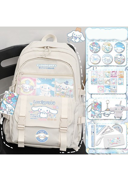 Tarçın köpek okul çantası kız ilkokul öğrencisi sevimli büyük kulaklı köpek sırt çantası (Yurt Dışından)