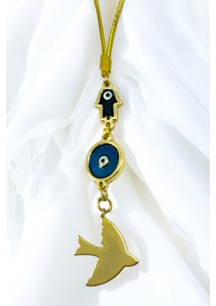 Mineli Nazar Hamse Kuş Araba Dikiz Ayna Süsü, Yeni Araba Hediyesi