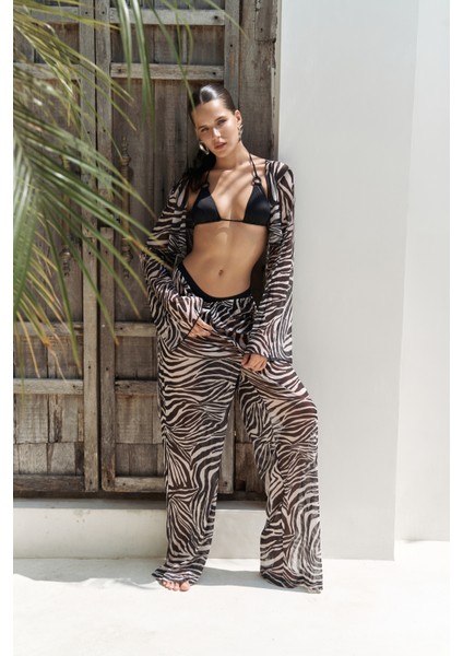 Donovarah Siyah Crop Pantolon Takım