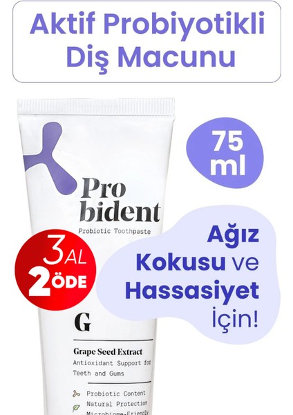 Aktif Probiyotik Diş Macunu Üzüm Çekirdeği Özüt Ilaveli Diş Ve Diş Etleri Için Antioksidan