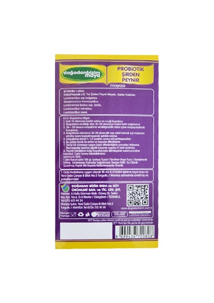 Probiotik Şirden Peynir Mayası 2gr x 10 Saşe + Kalsiyum Klorür 100 gr fiyatları