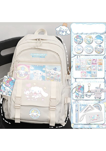 Tarçın Köpek Okul Çantası Kız Ilkokul Öğrencisi Sevimli Büyük Kulaklı Köpek Sırt Çantası (Yurt Dışından)