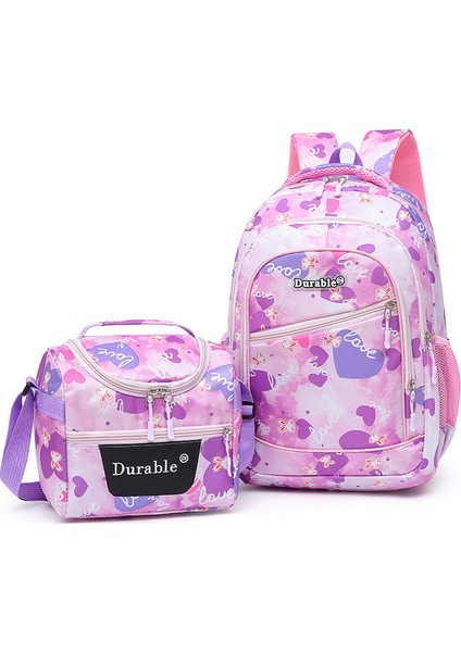 2 Parçalı Set Büyük Kapasiteli Ortaokul Öğrencisi Okul Çantası Öğle Yemeği Çantası (Yurt Dışından)