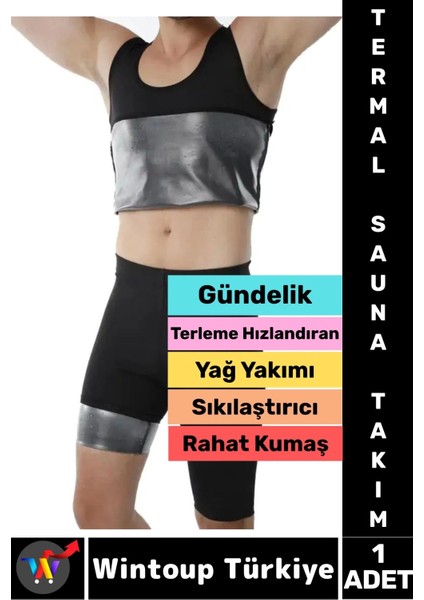 Gündelik Kullanım Egzersiz Terleme Hızlandıran Rahat Sıkılaştıran Termal Sauna Şort Atlet Takım