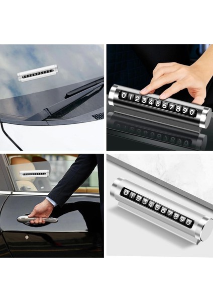 Alüminyum Kasa Gri Renk Çevirmeli Araç Içi Telefon Numaratörü Park Oto Numaratörü fiyatları