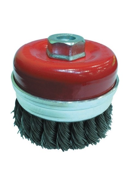 PT02038 80MM Gri Burma Telli M14 Vidalı Çanak Fırça