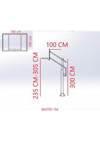 Black Fun Tek Direkli Basketbol Potası Yükseklik Ayarlı Resimli PANYA(100*150) fiyatları