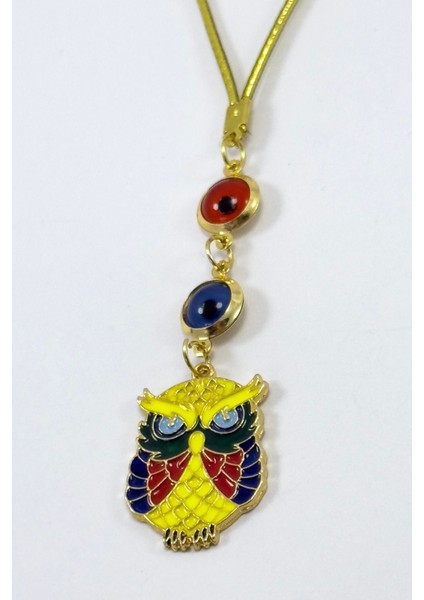 Çerçeveli Nazar Boncuklu Renkli Baykuş Figürlü Araba Dikiz Ayna Süsü, Yeni Araba Hediyesi indirimleri