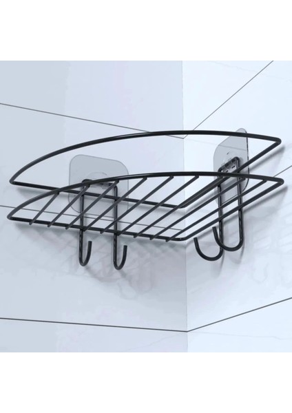 Yapışkanlı Banyo Köşeliği Kancalı Köşe Rafı Duş Şampuanlık Duvar Düzenleyici Organizer Raf fiyatları