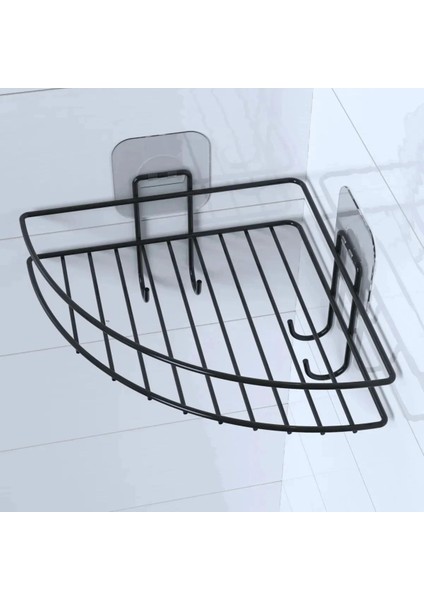 Yapışkanlı Banyo Köşeliği Kancalı Köşe Rafı Duş Şampuanlık Duvar Düzenleyici Organizer Raf fırsatları