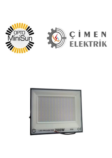 Minisun M38200 200W LED Projektör 6400K Beyaz Işık