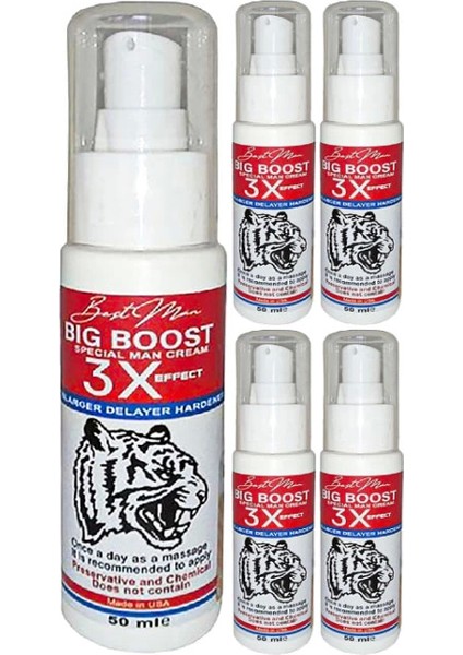 Bigboost Cream 5 Adet 50 ml Erkeklere Özel 3xeffect