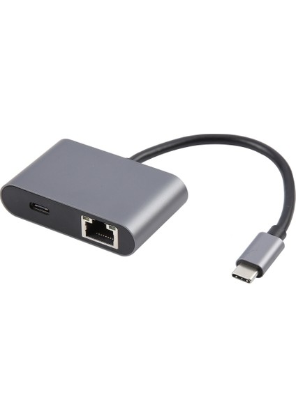 4 In 1 Usb-C / Type-C 3.1 - RJ45, Pd ve USB x 2 Ethernet Adaptör Kablosu
