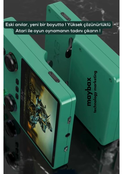 Taşınabilir Oyun Konsolu 3.5 Inç IPS Ekran Retro 6500 Oyun Atari Sega Oyunları