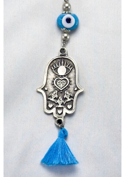 Mavi Dana Gözü Nazar Gözü Kalp Balık Motifli Hamse Araba Dikiz Ayna Süsü, Yeni Araba Hediyesi fiyatları