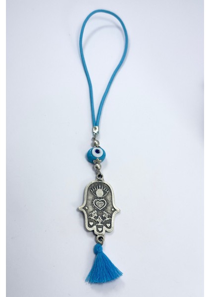 Mavi Dana Gözü Nazar Gözü Kalp Balık Motifli Hamse Araba Dikiz Ayna Süsü, Yeni Araba Hediyesi indirimleri