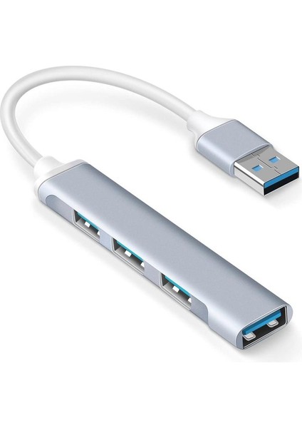 USB Çoğaltıcı Çoklayıcı 4 Port USB 3.0 Hub Slim Adaptör Splitter Pc Laptop Notebook Için 20 cm