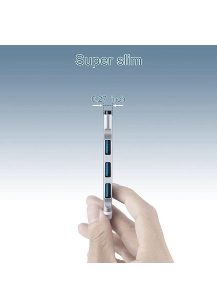 USB Çoğaltıcı Çoklayıcı 4 Port USB 3.0 Hub Slim Adaptör Splitter Pc Laptop Notebook Için 20 cm fırsatları