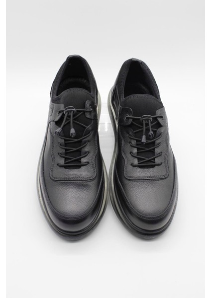 Siyah Hakiki Deri Termo Taban Bağcıklı Casual Ayakkabı 1033235119 fırsatları