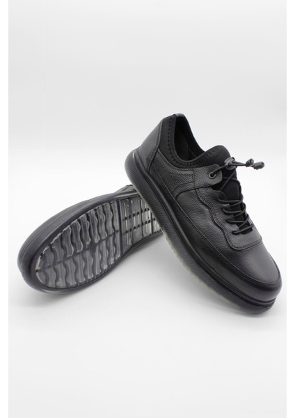 Siyah Hakiki Deri Termo Taban Bağcıklı Casual Ayakkabı 1033235119 indirimleri