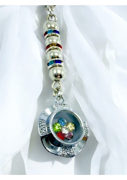 Renkli Sevgi ve Çiçek Çarkı Araba Dikiz Ayna Süsü, Yeni Araba Hediyesi