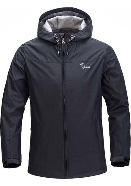 Regen Rain Coat Yağmurluk Mont - Siyah - L