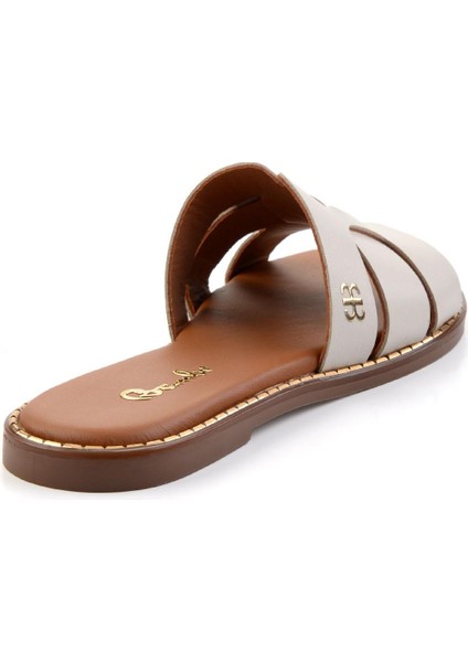 Bej Leather Kadın Terlik K04073101903 fırsatları