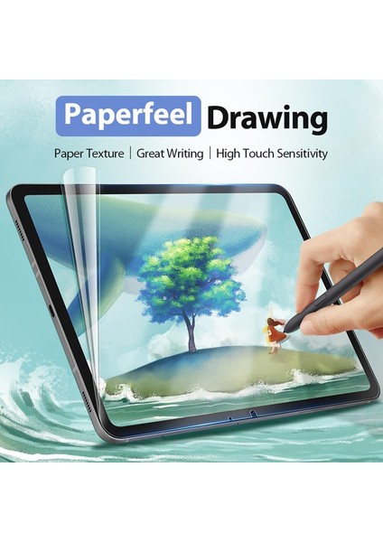 Samsung Galaxy S10 Fe Plus 13.1 Inç 2025 Kağıt Hisli Özel Çizim Paperlike Mat Ekran Koruma Camı SM-X620 X626B modelleri