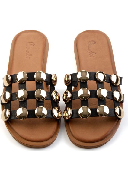 Siyah Leather Kadın Terlik K04507111103 fiyatları