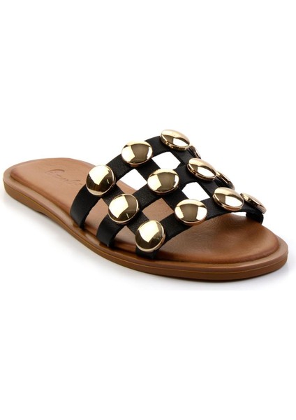 Siyah Leather Kadın Terlik K04507111103 modelleri