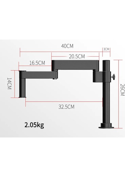 BST-X101 MİKROSKOP KATLANIR 360 DERECE TEK KOL SABİT KALDIRMA MİKROSKOP TUTUCUSU AKSESUAR
