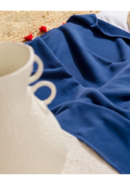 Navier %100 Pamuk Plaj Havlusu - Lacivert - 70X150 cm indirimleri
